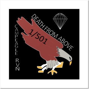 1st Battalion, 501st Parachute Infantry - Camp Eagle - Vietnam wo BKGrndX 300 Posters and Art